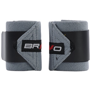 MUÑEQUERA GRIS VELCRO NEGRO BRAVO