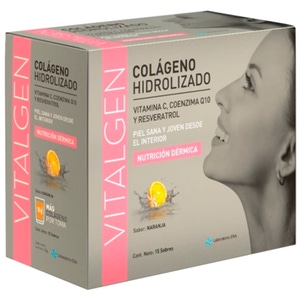 VITALGEN COLÁGENO HIDROLIZADO NARANJA CAJA DE 15 UNIDADES