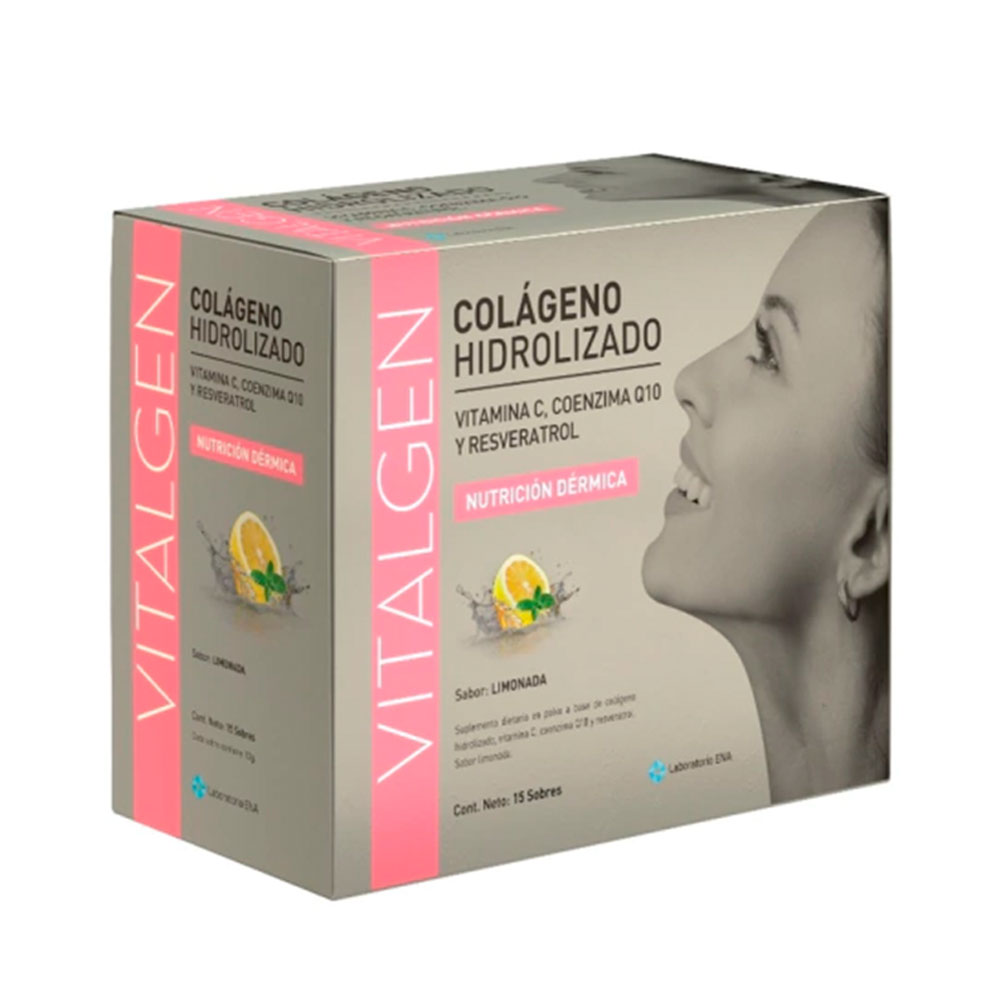 VITALGEN COLÁGENO HIDROLIZADO LIMON CAJA DE 15 UNIDADES